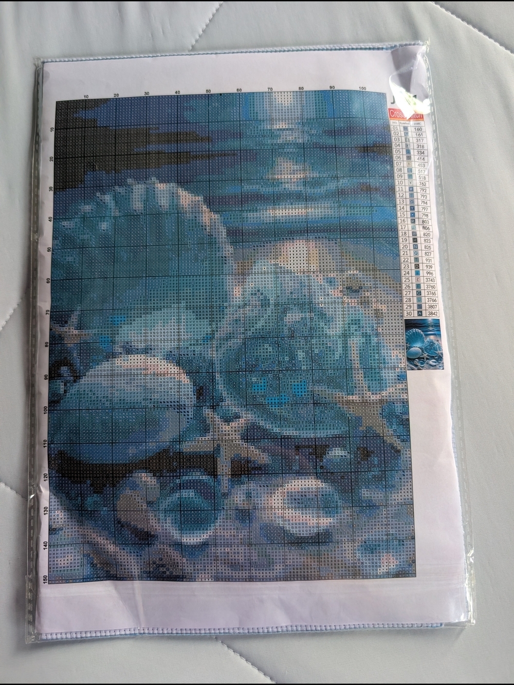 Amazon Seashell Stamped Cross Stich (NWT)
